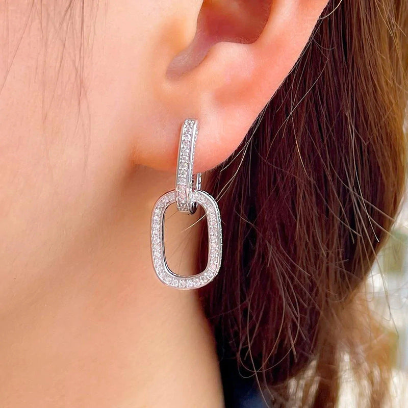 Design Sense Earrings Female Personality Buckle Weloria