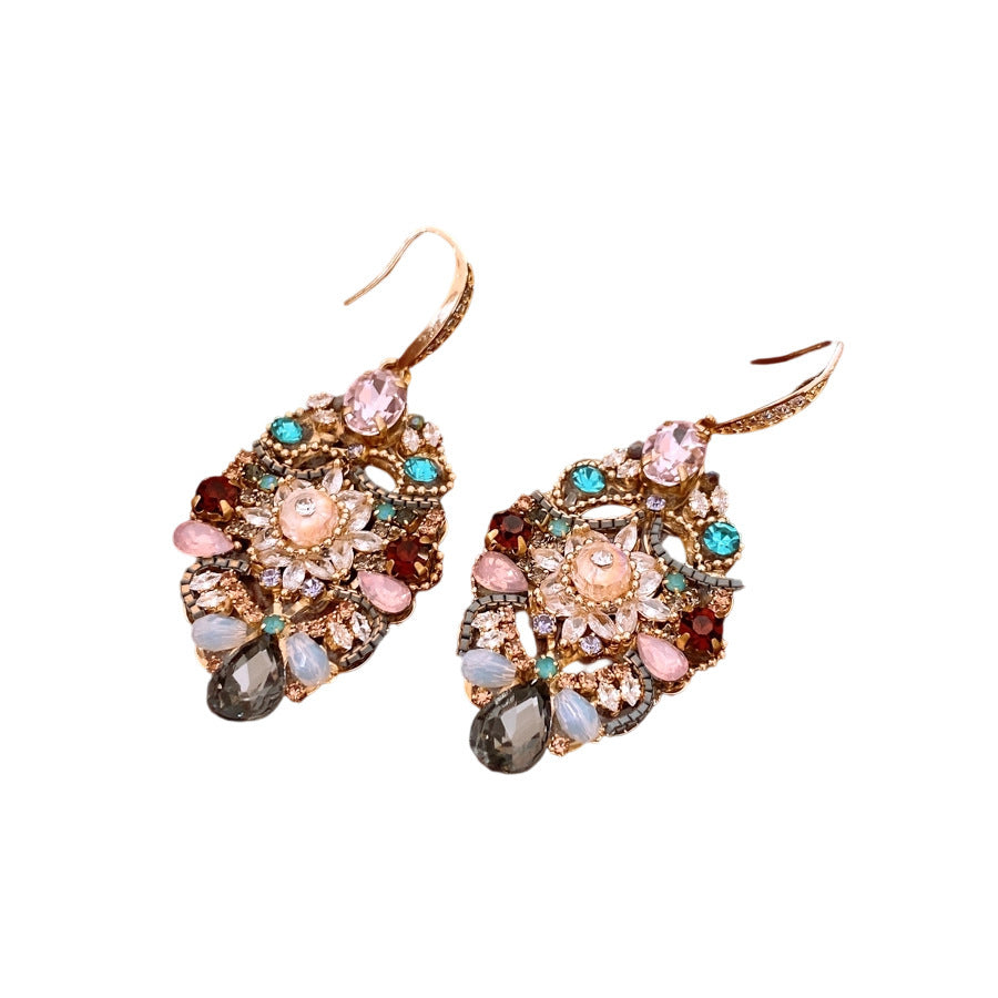 Female Retro Fashion Butterfly Waterdrop Heavy Industry Earrings Weloria