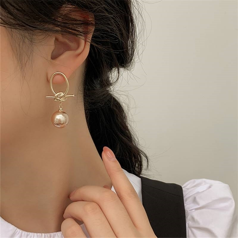 Vintage Pearl Sterling Silver Needle Earrings Weloria