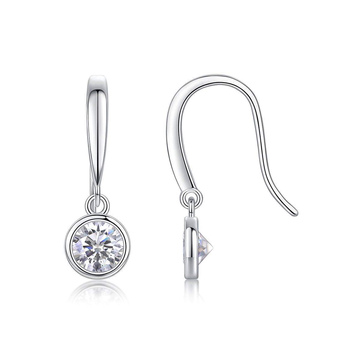 Soft Light And Sweet Whispers - Fashionable Earrings And Stud Jewelry Set With Moissanite S925 Sterling Silver And Platinum-plated Diamonds Weloria
