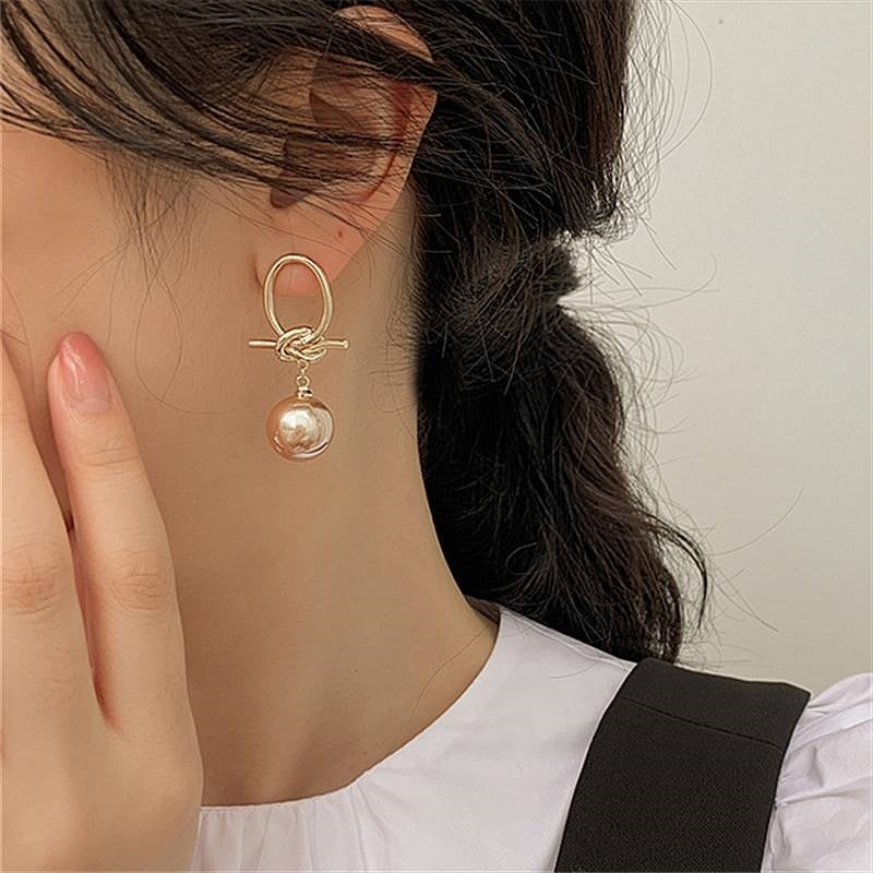 Vintage Pearl Sterling Silver Needle Earrings Weloria
