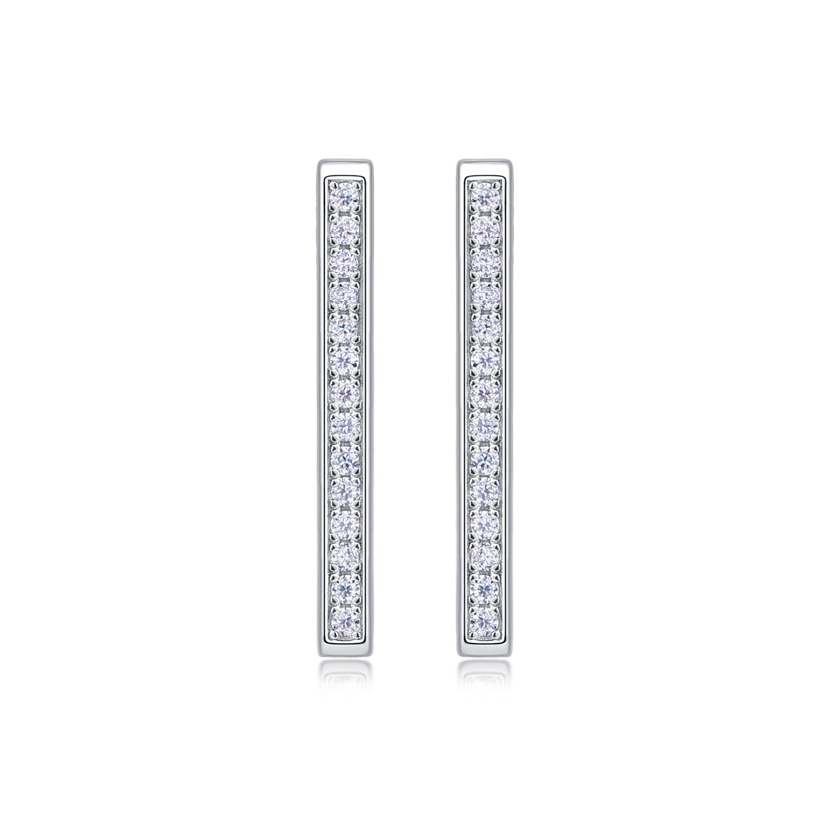 Kokang - Fashionable And Luxurious Diamond Jewelry With Moissanite S925 Sterling Silver And Platinum-plated Stud Earrings Weloria