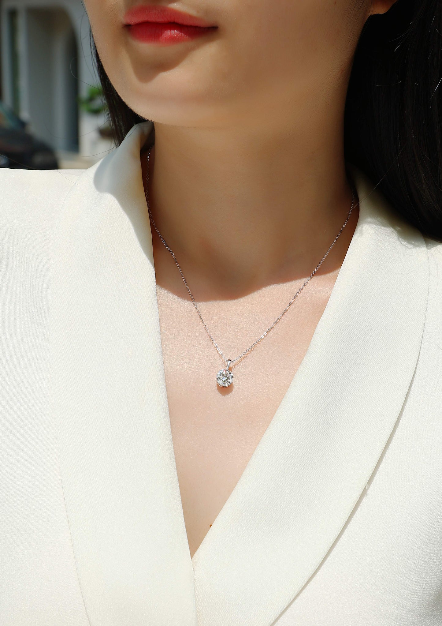 Star - A Fashionable And Luxurious Diamond Jewelry Pendant Set With 2-carat Moissan Diamond S925 Sterling Silver And Platinum Plating Weloria