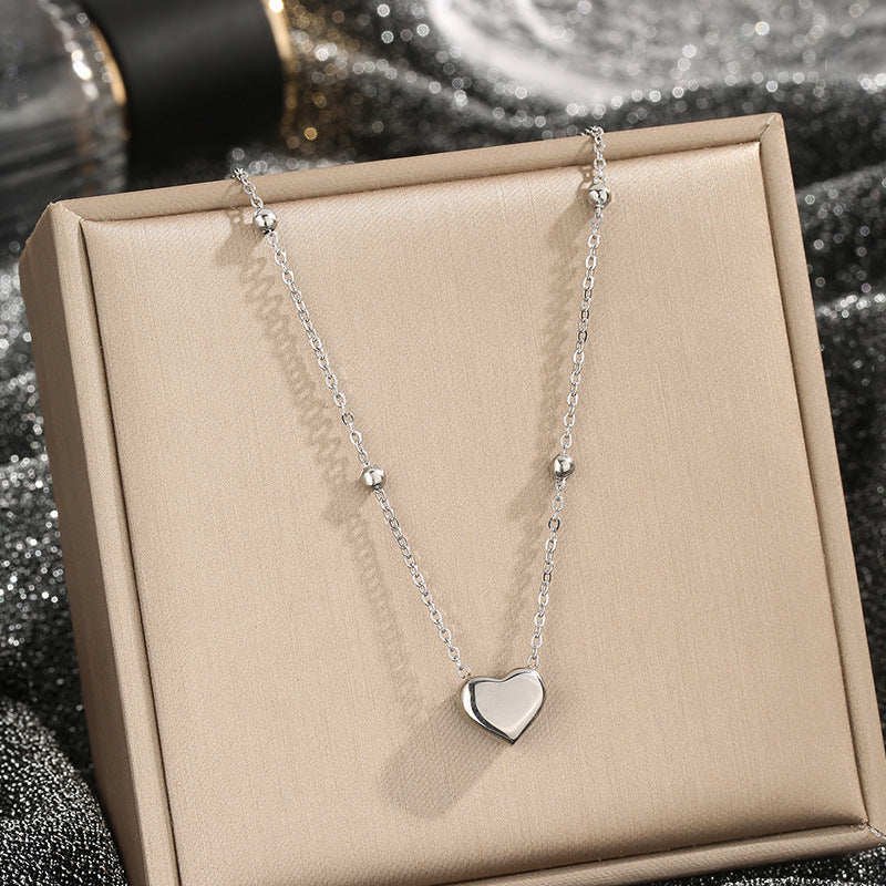 Love Titanium Steel Necklace Women's Fashion Simple Clavicle Weloria