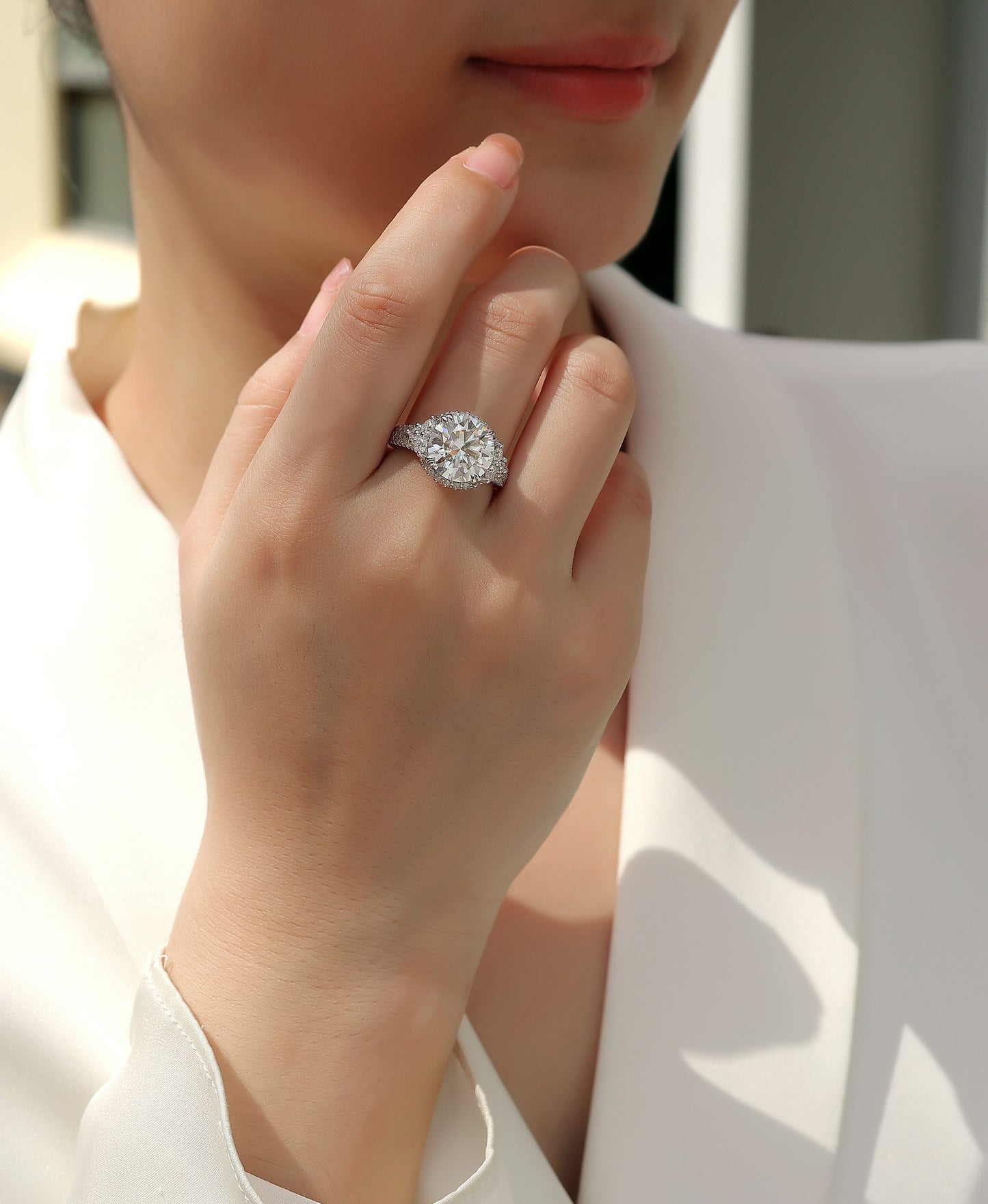 Dance With Youth - A Fashionable And Luxurious Jewelry Accessory Set With 5-carat Moissan Diamond S925 Sterling Silver And Platinum-plated Diamond Weloria