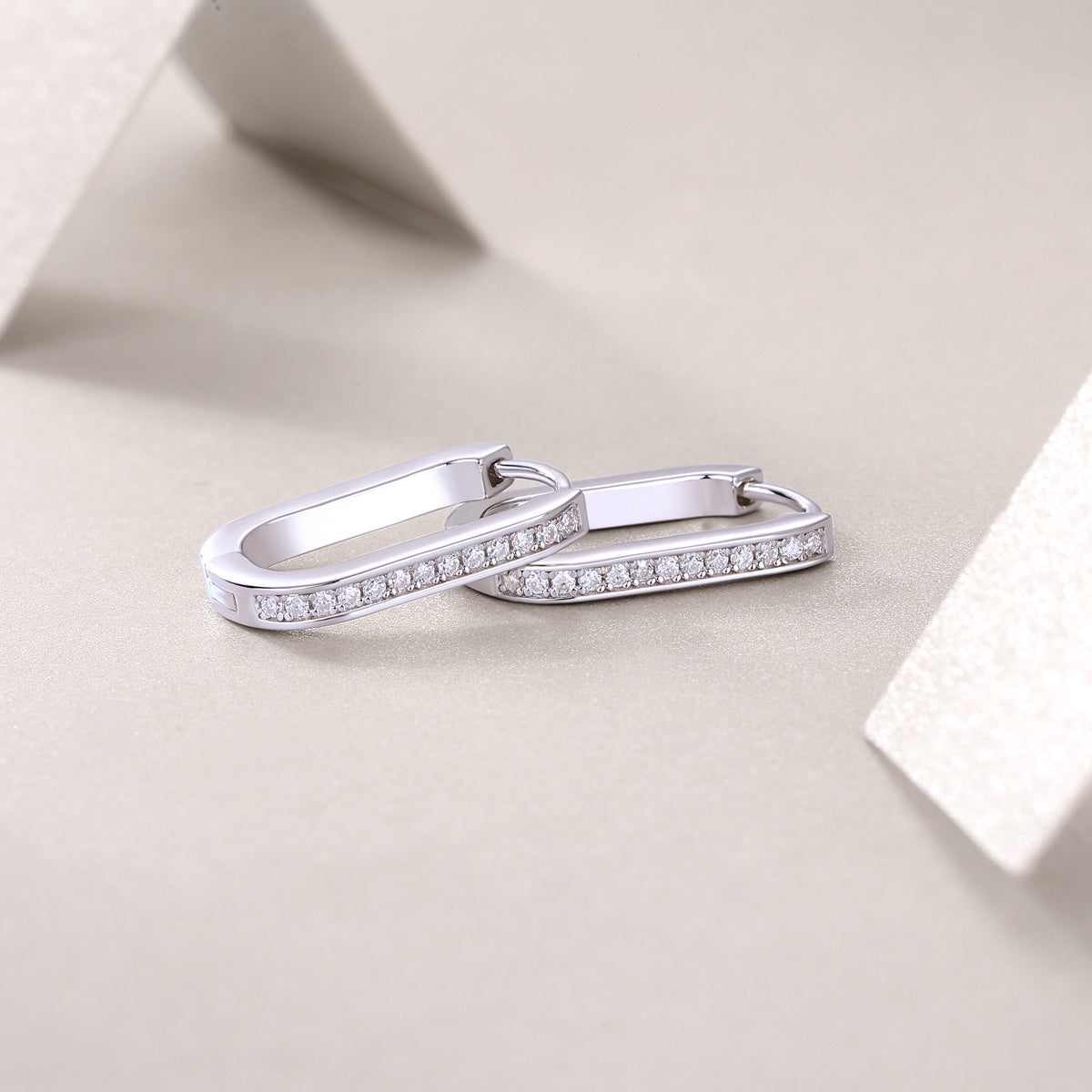 Reincarnation - Fashionable And Luxurious Diamond Jewelry With Moissanite S925 Sterling Silver And Platinum-plated Stud Earrings Weloria