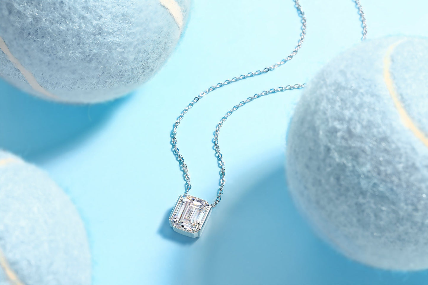 The Brilliance In A Small Space - A Fashionable Jewelry Pendant Set With Moissanite S925 Sterling Silver And Platinum-plated Diamond, Moissanite Silver Jewelry Weloria