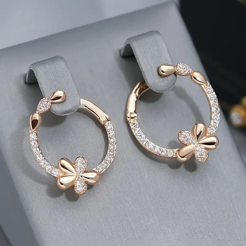 Personalized Round Ring Earrings For Women Weloria