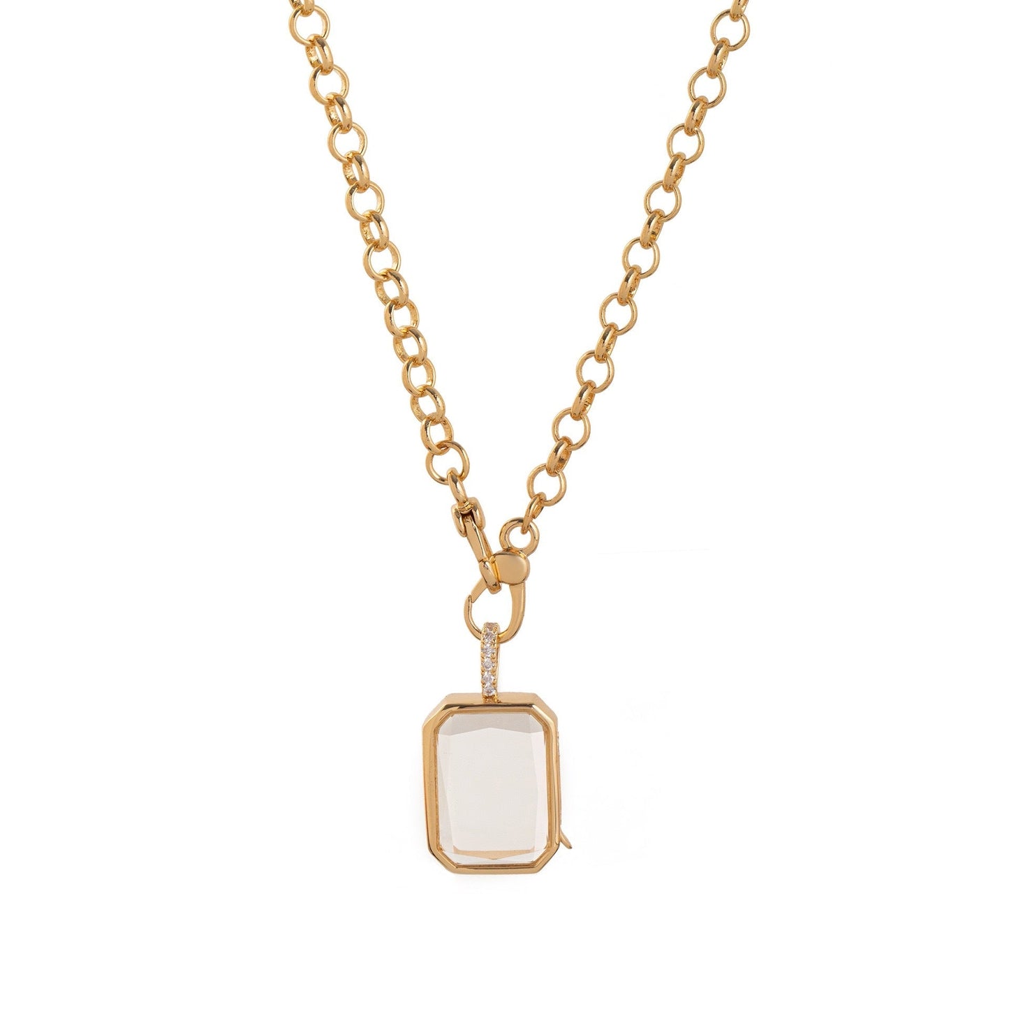 French Retro Personalized Transparent Commemorative Pendant That Can Be Opened And Closed Weloria