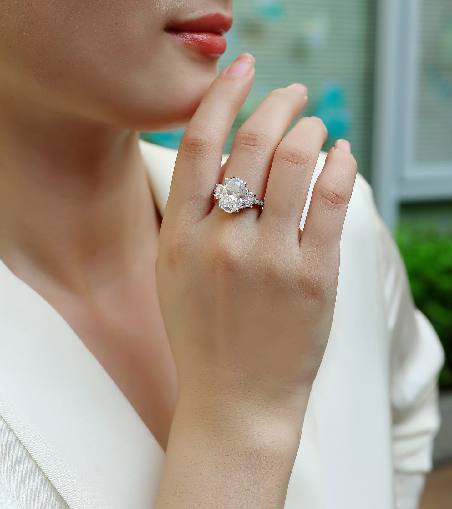 Crown Of Radiance - A Fashionable And Luxurious Jewelry Accessory Set With Moissanite S925 Sterling Silver And Platinum-plated Diamond Weloria