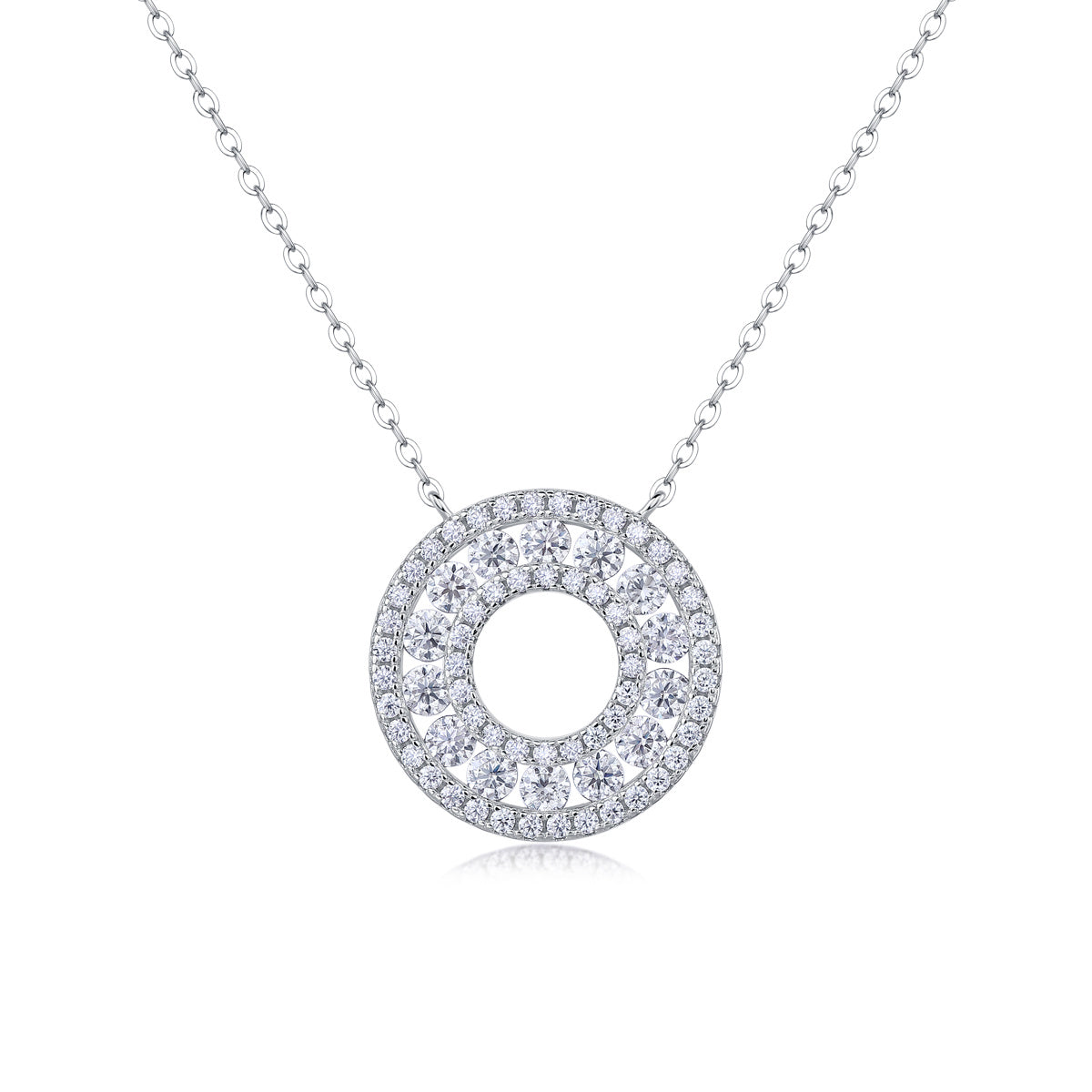Reciprocating - A Fashionable And Luxurious Diamond Jewelry Pendant Set With Moissanite S925 Sterling Silver Weloria