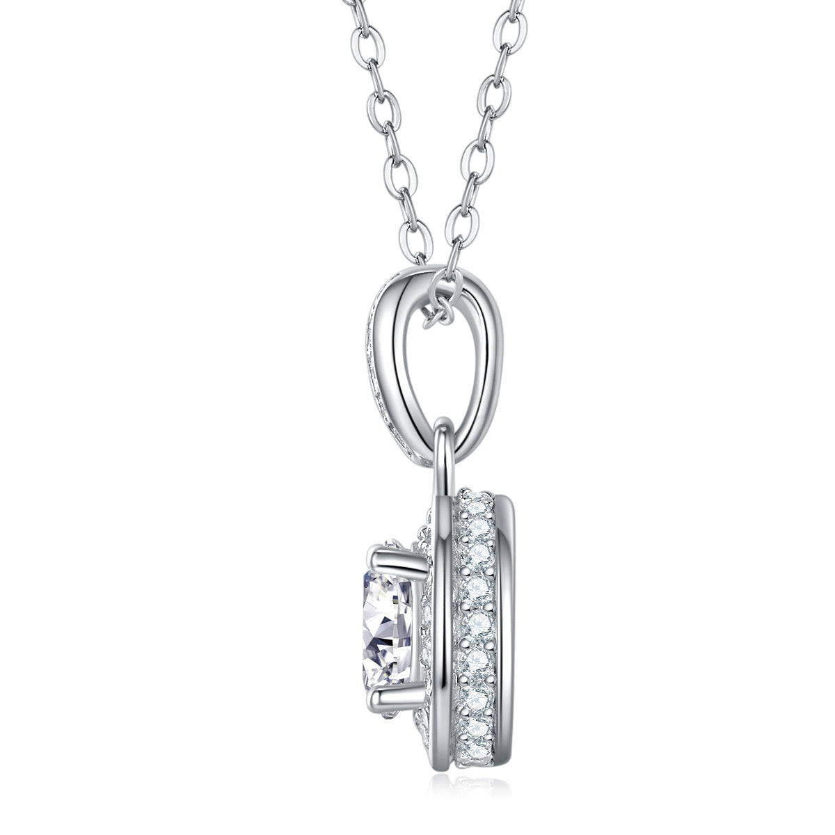 Dark Night Elf - A Fashionable And Luxurious Diamond Jewelry Pendant Set With 1-carat Moissan Diamond S925 Sterling Silver And Platinum Plating Weloria
