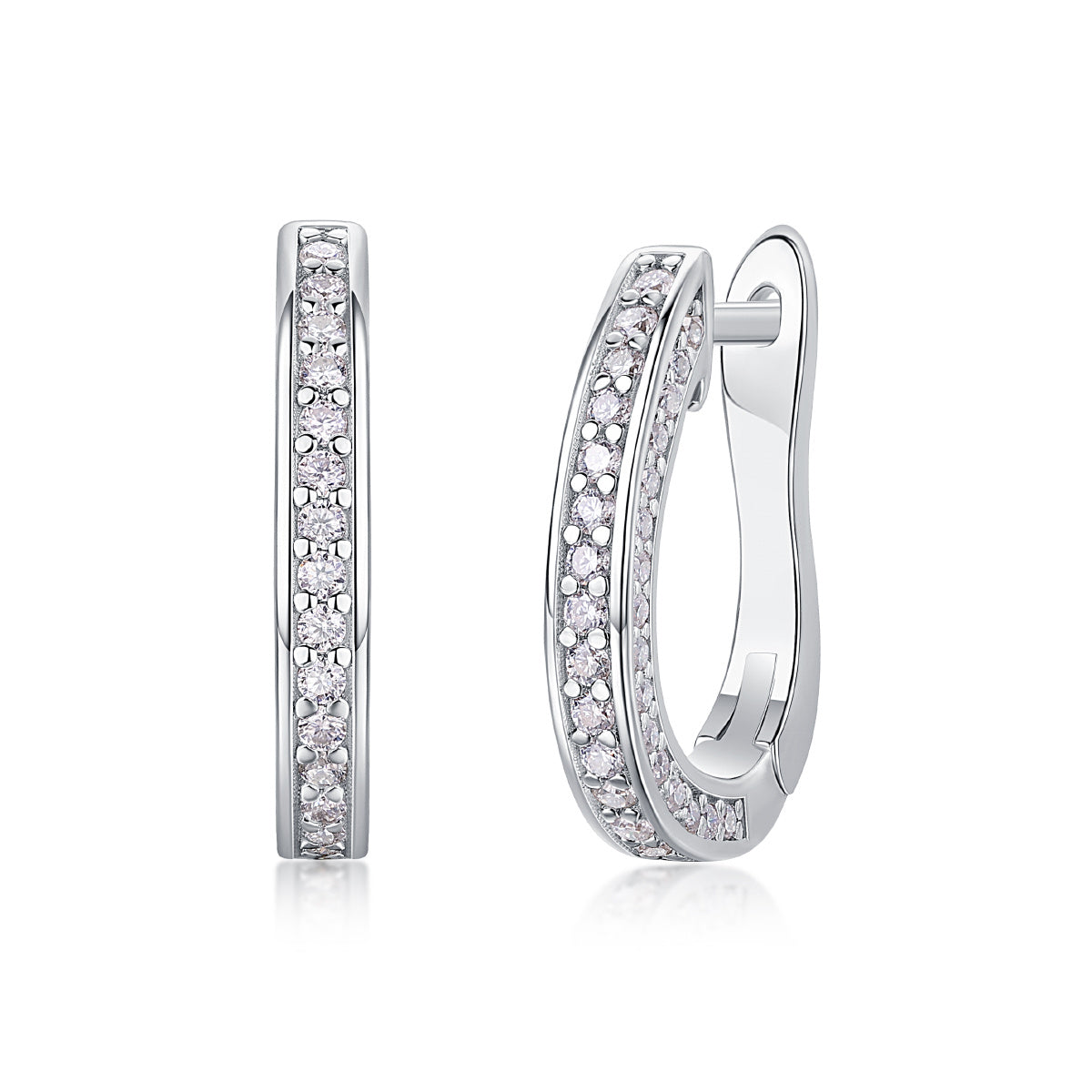 Highlight - S925 Moissanite Sterling Silver Earrings With Platinum-plated Stud Earrings, Fashionable, Trendy And Affordable Diamond Jewelry Weloria