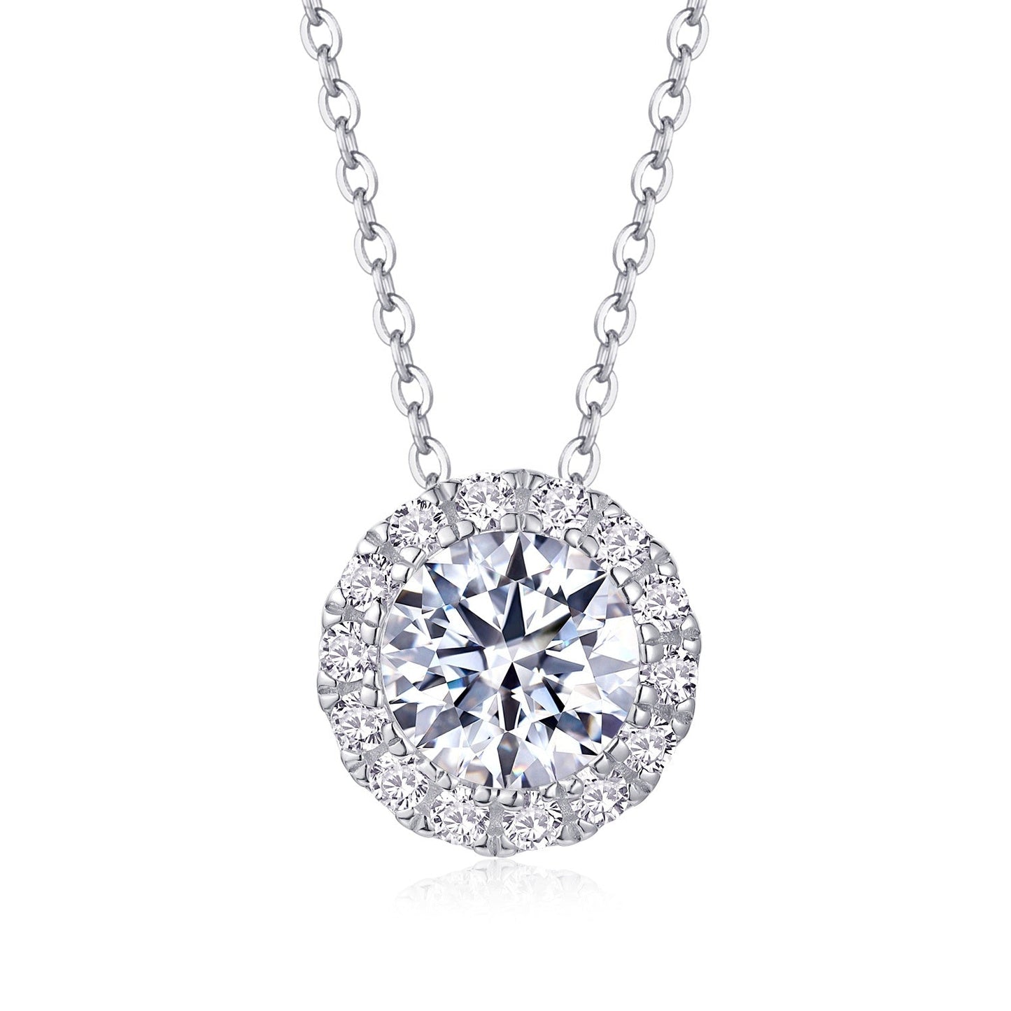 Legend Of The Starry Night - A Fashionable And Luxurious Diamond Jewelry Pendant Set With 2-carat Moissanite S925 Sterling Silver And Platinum Plating Weloria