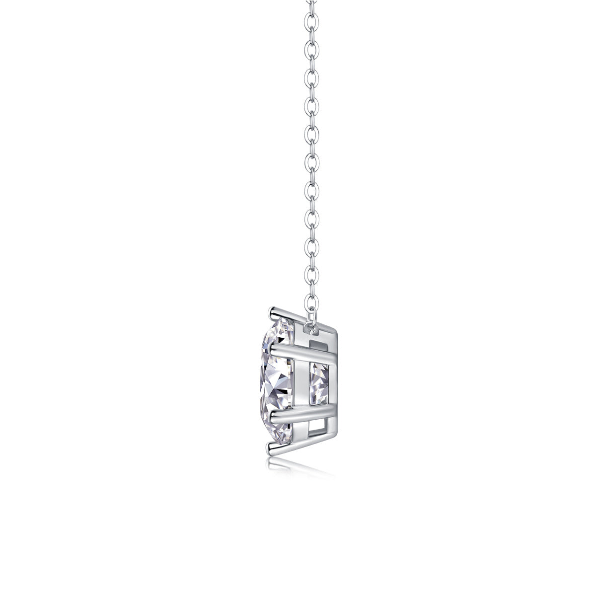 Afternoon Rose - A Fashionable And Luxurious Diamond Jewelry Pendant Set With 1-carat, 2-carat And 3-carat Moissanite S925 Sterling Silver And Platinum Plating Weloria