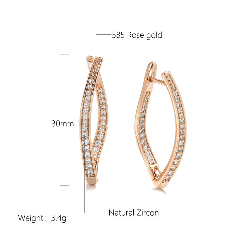 Fashion Personalized Zircon Eardrops Earrings Women Weloria