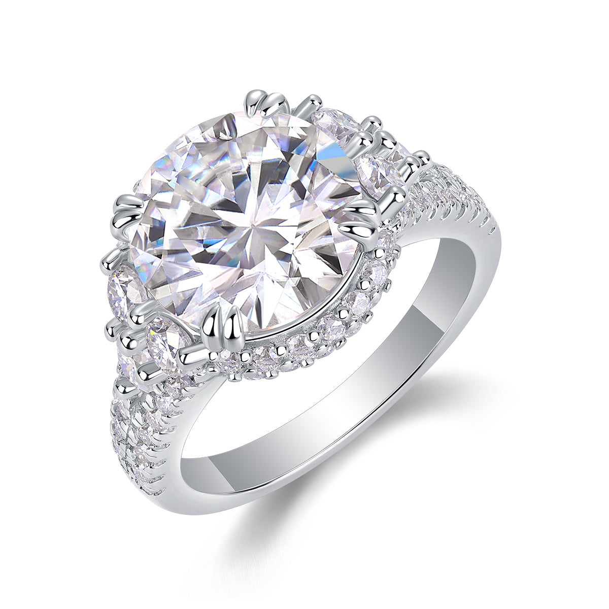Dance With Youth - A Fashionable And Luxurious Jewelry Accessory Set With 5-carat Moissan Diamond S925 Sterling Silver And Platinum-plated Diamond Weloria