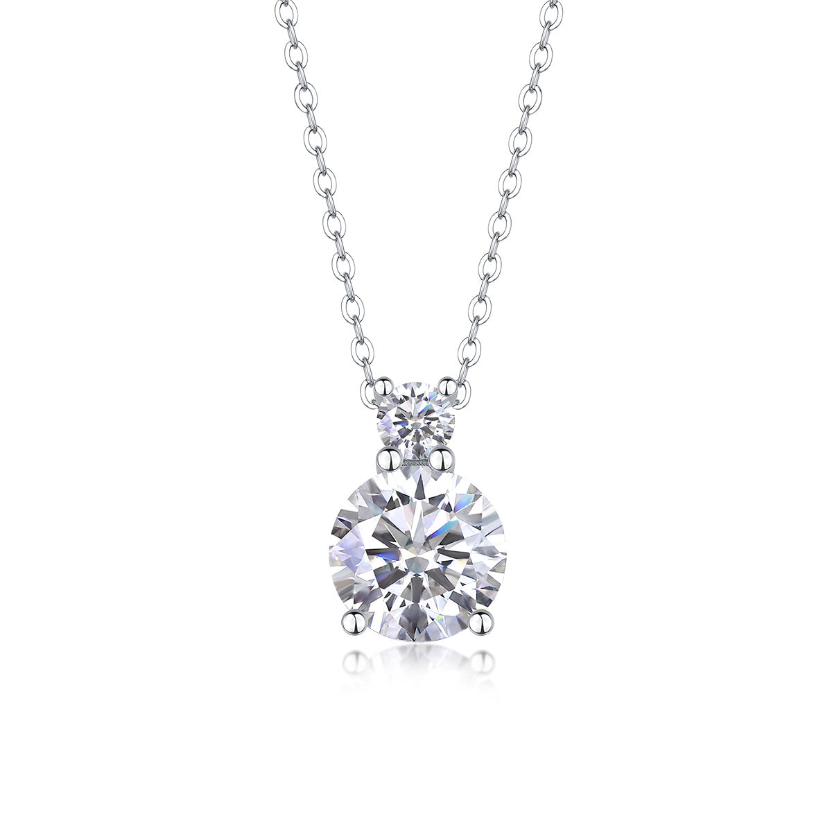 Jazz Manor - A Fashionable And Luxurious Diamond Jewelry Piece Set With 3-carat Moissanite S925 Sterling Silver And Platinum-plated Pendant Weloria