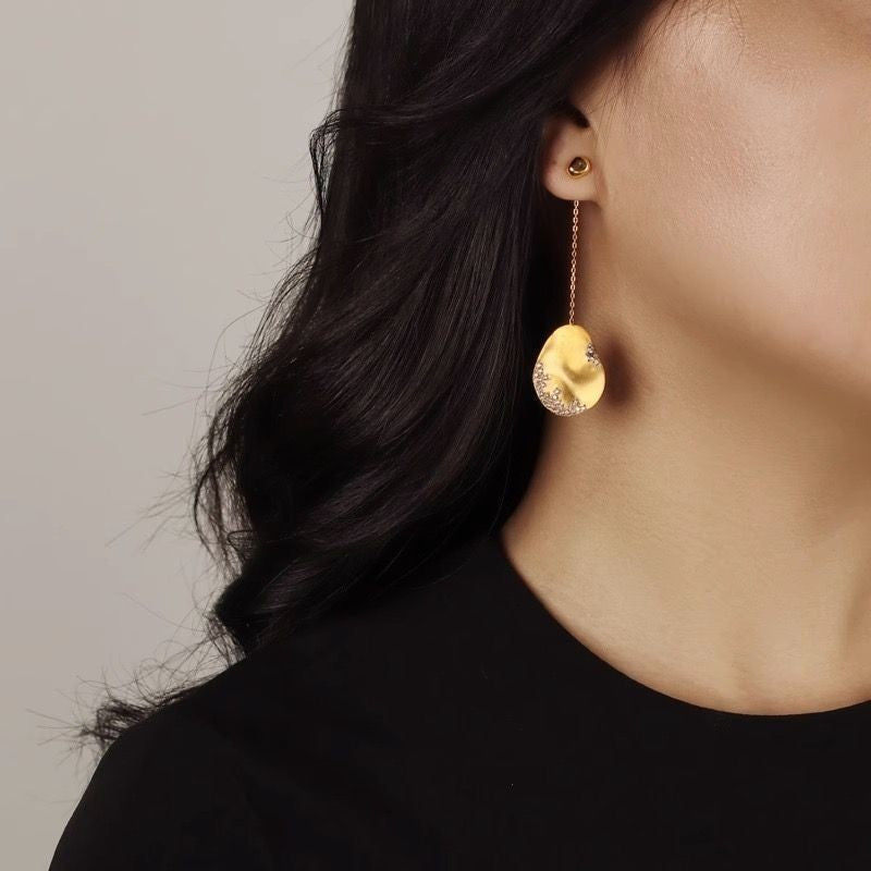 Asymmetric Earrings New Advanced Chinese Style Temperament Female Weloria