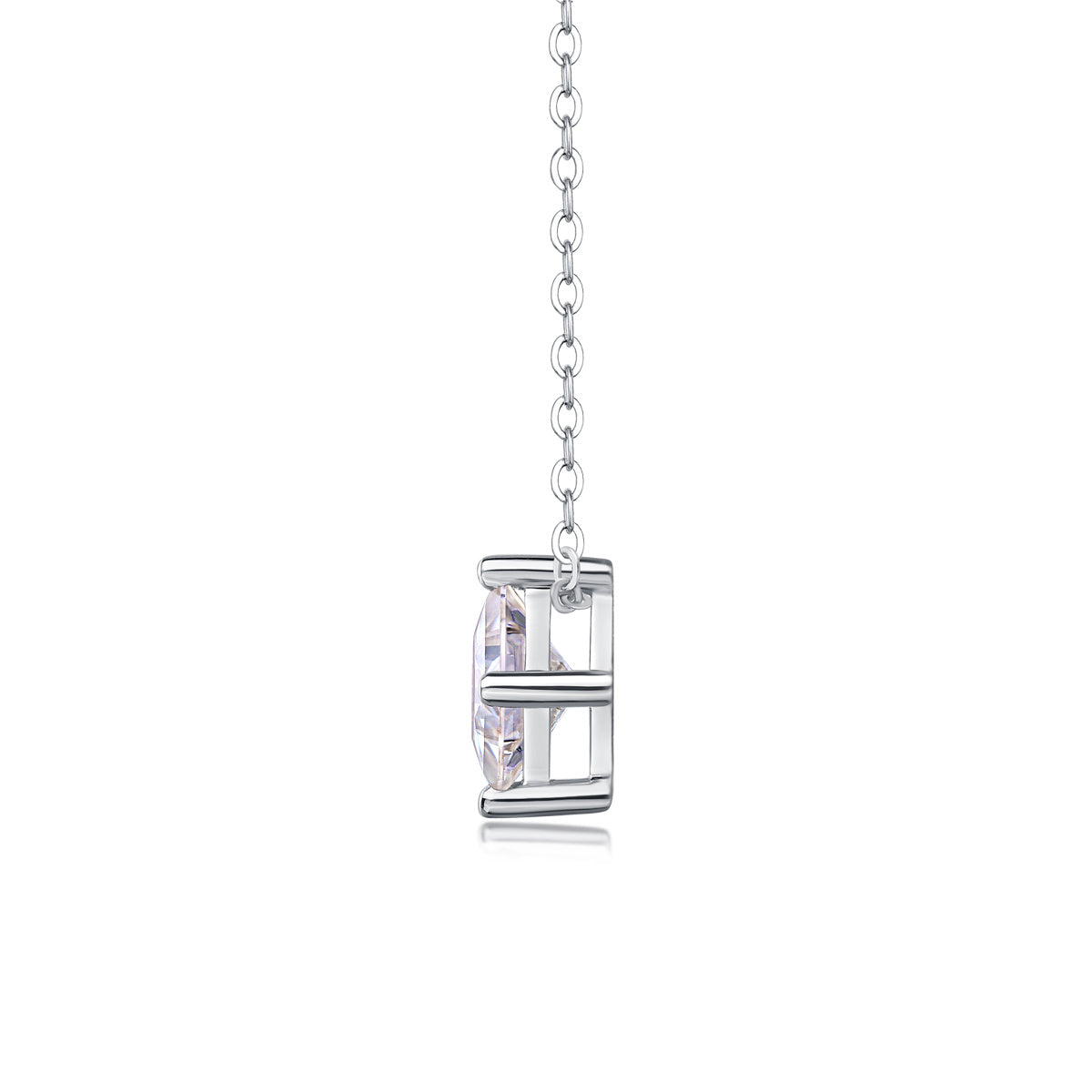 Stay Together - A Fashionable And Luxurious Diamond Jewelry Pendant Set With Square Moissanite S925 Sterling Silver. Weloria