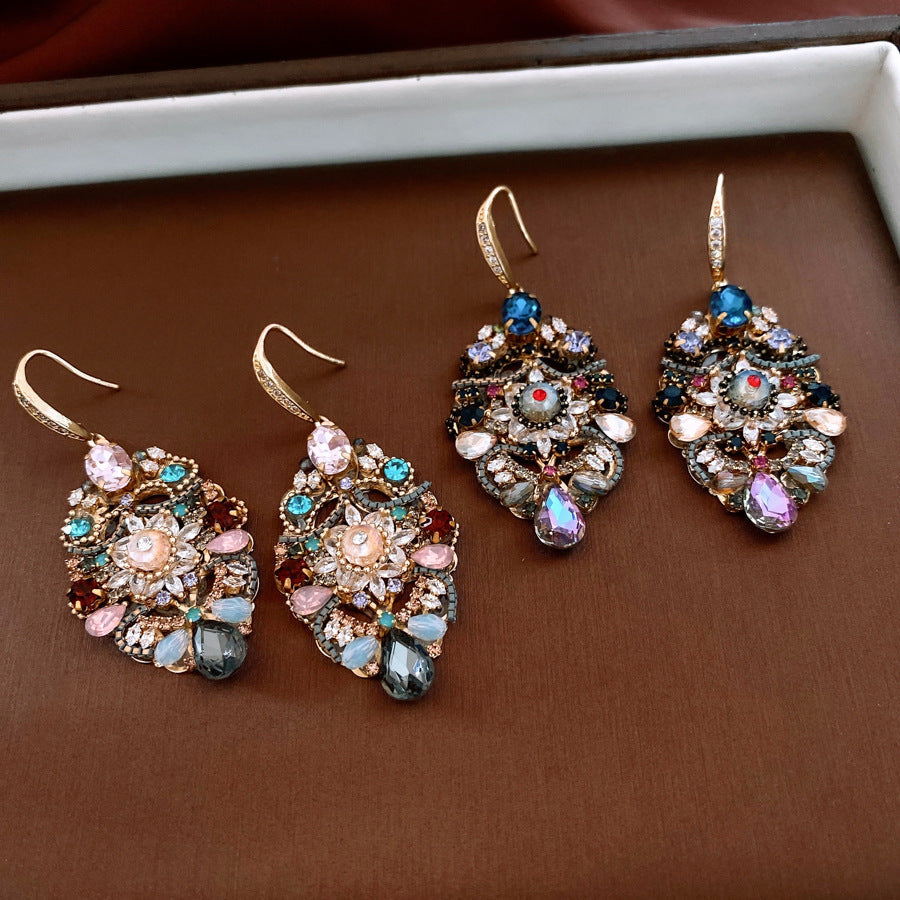 Female Retro Fashion Butterfly Waterdrop Heavy Industry Earrings Weloria