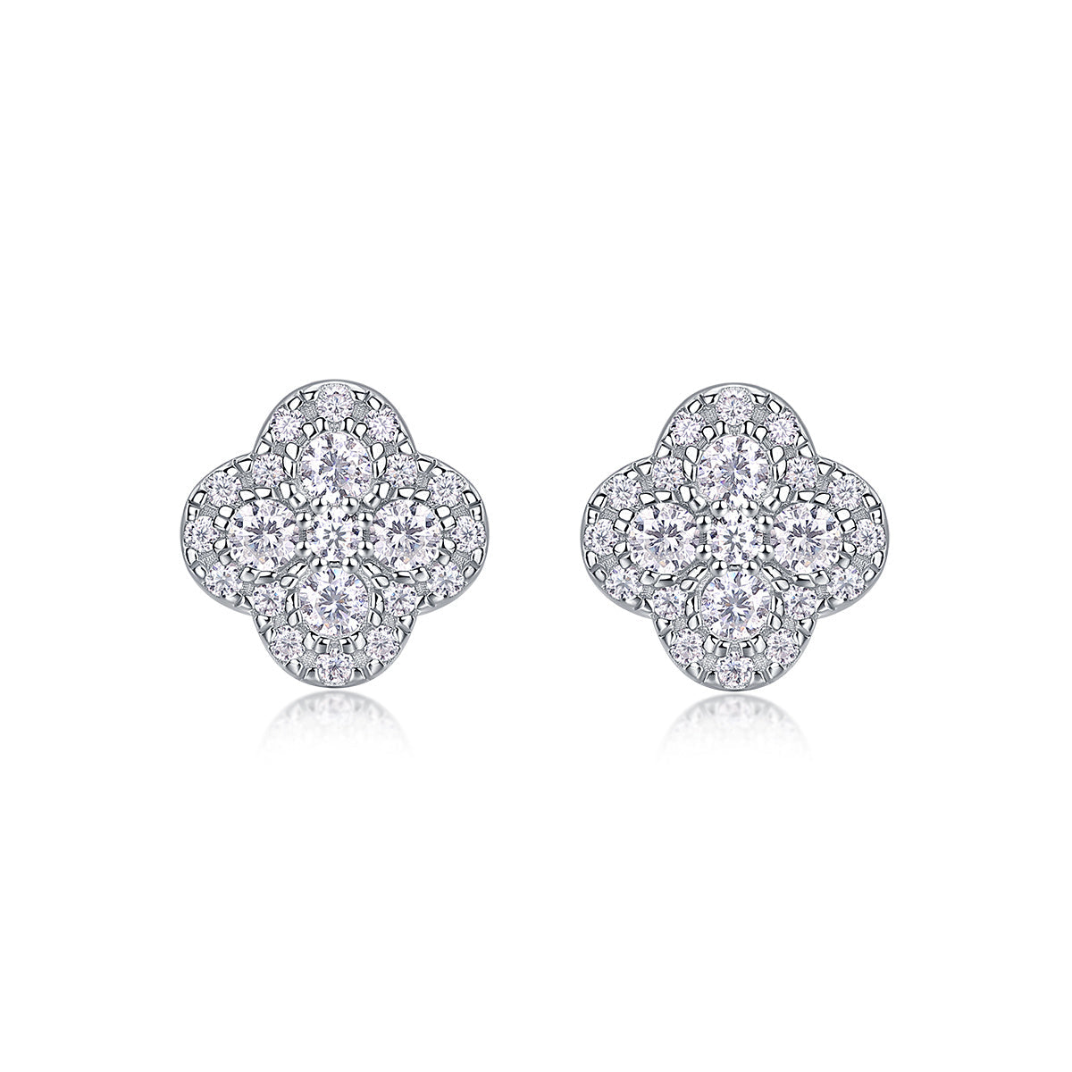 Ningxiang - Fashionable And Luxurious Diamond Jewelry Earrings Set With Moissanite S925 Sterling Silver And Platinum-plated Stud Earrings Weloria