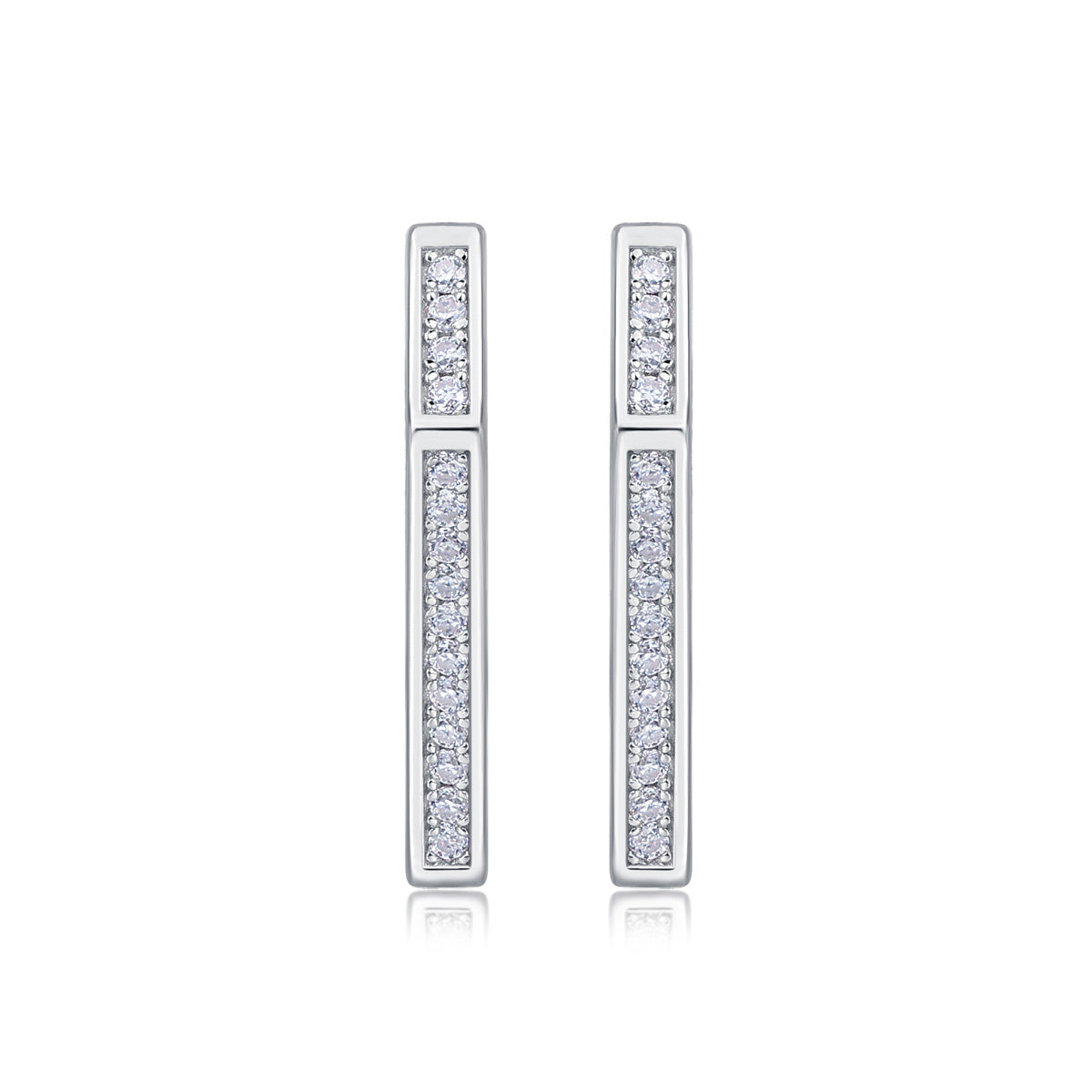 Coronation - Fashionable And Luxurious Diamond Jewelry Set With Moissanite S925 Sterling Silver And Platinum-plated Stud Earrings Weloria
