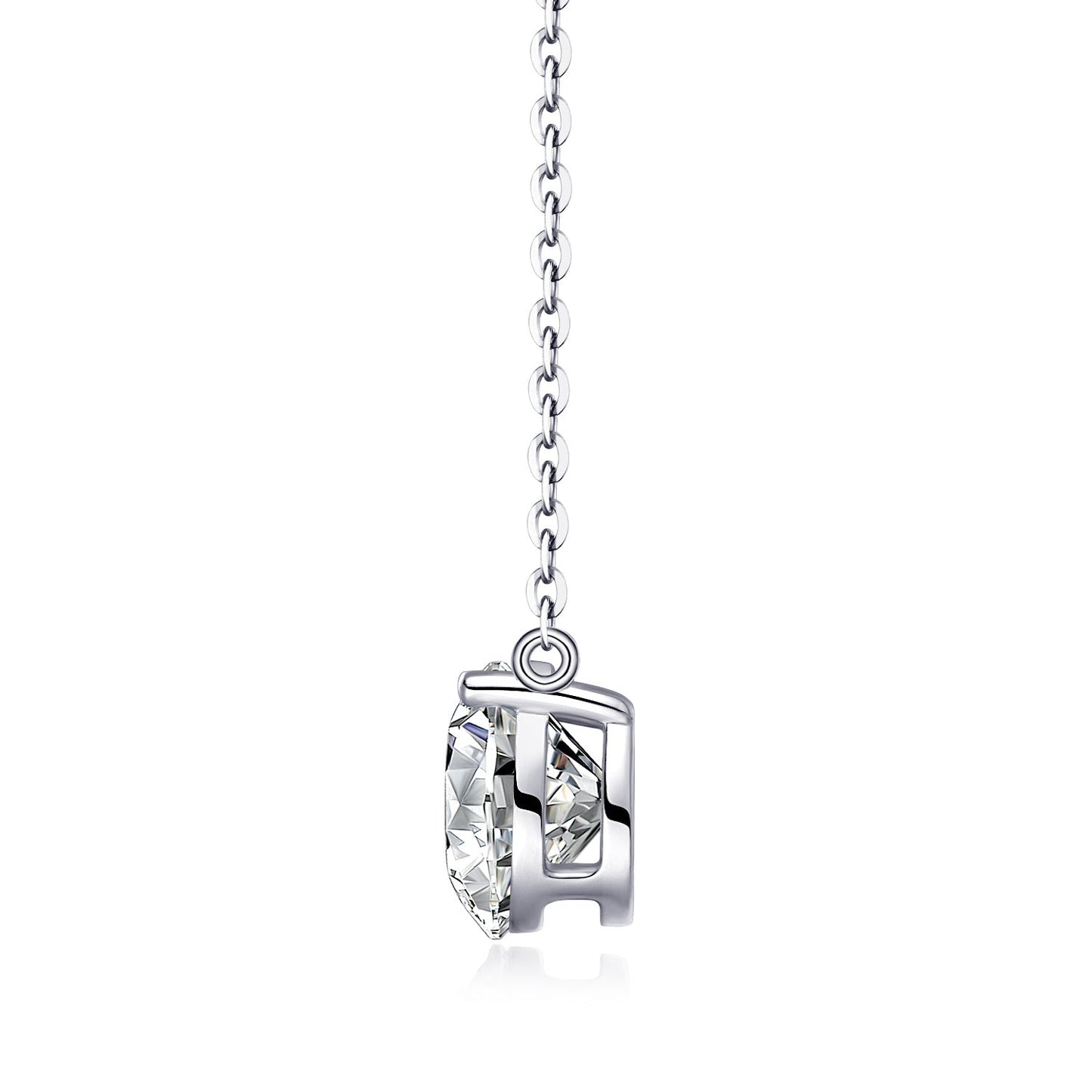 Love Of Time - A Fashionable And Luxurious Diamond Jewelry Piece Set With 2-carat Moissan Diamond S925 Sterling Silver And Platinum-plated Pendant Weloria
