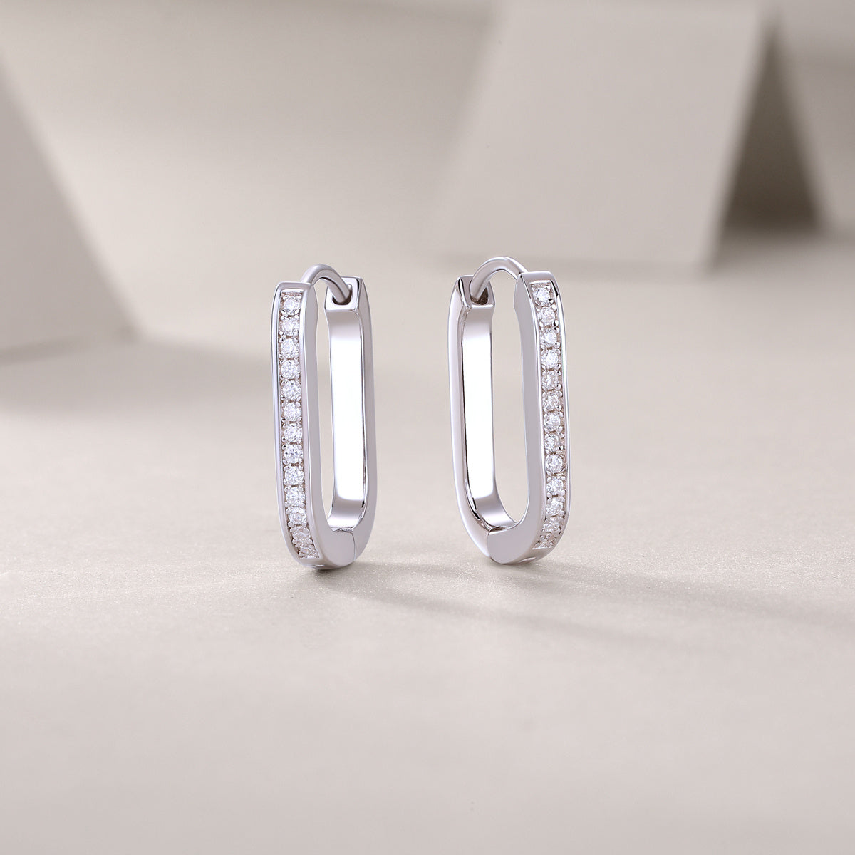 Reincarnation - Fashionable And Luxurious Diamond Jewelry With Moissanite S925 Sterling Silver And Platinum-plated Stud Earrings Weloria