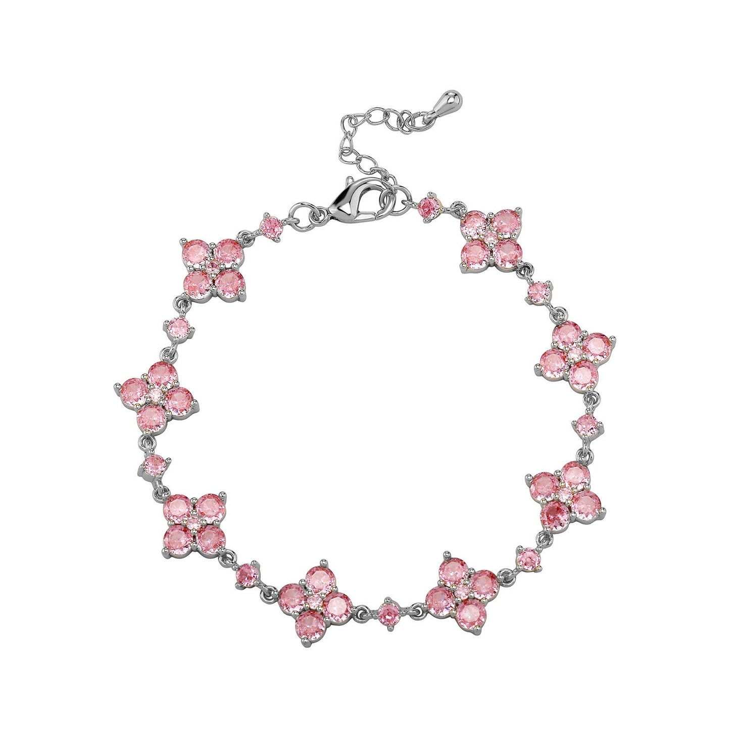 Flower Rhinestone Bracelet Light Luxury Sparking Zirconium High-grade Niche Bracelet Hand Jewelry Weloria