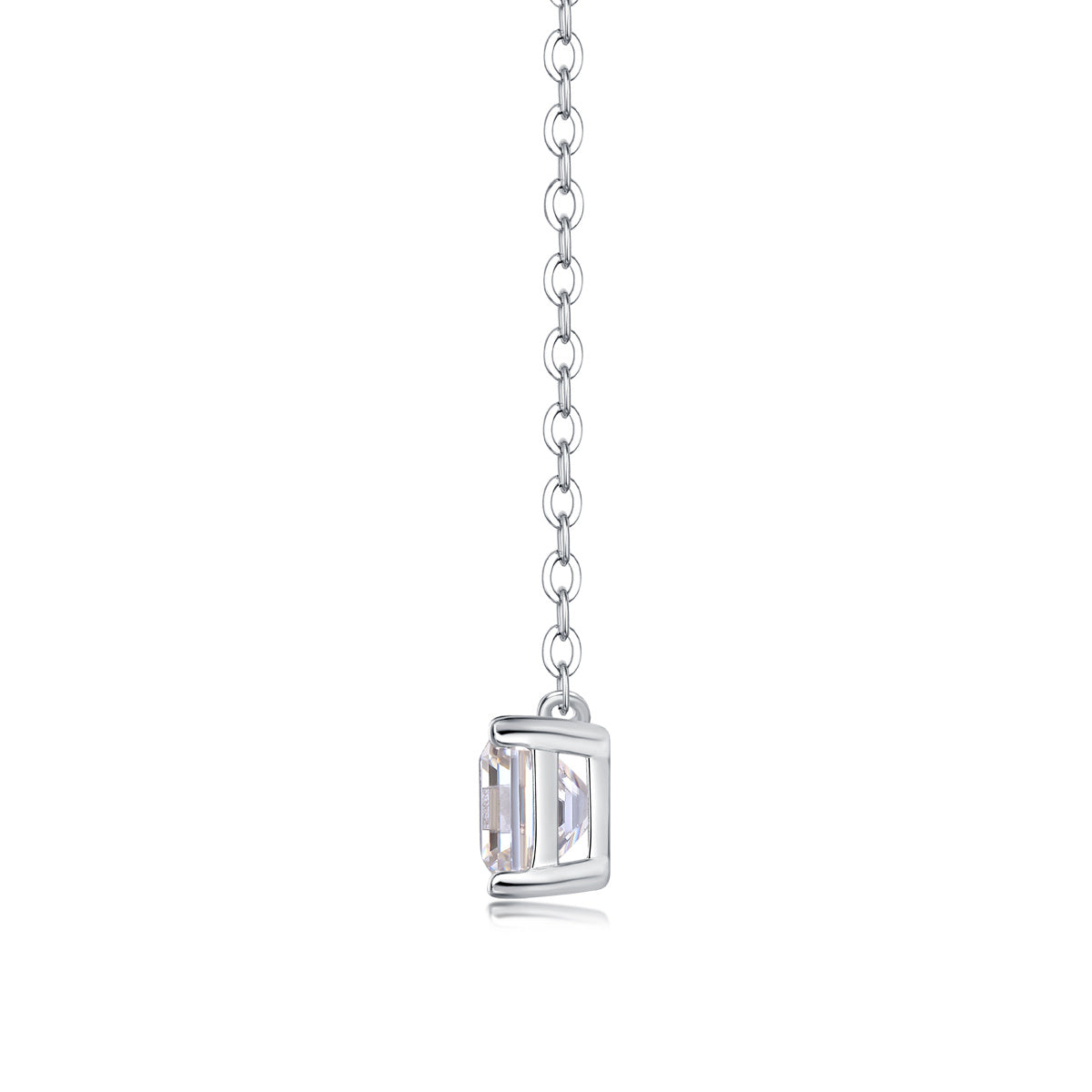 Eternal - A Fashionable And Luxurious Diamond Jewelry Pendant Set With Square Moissanite S925 Sterling Silver Weloria