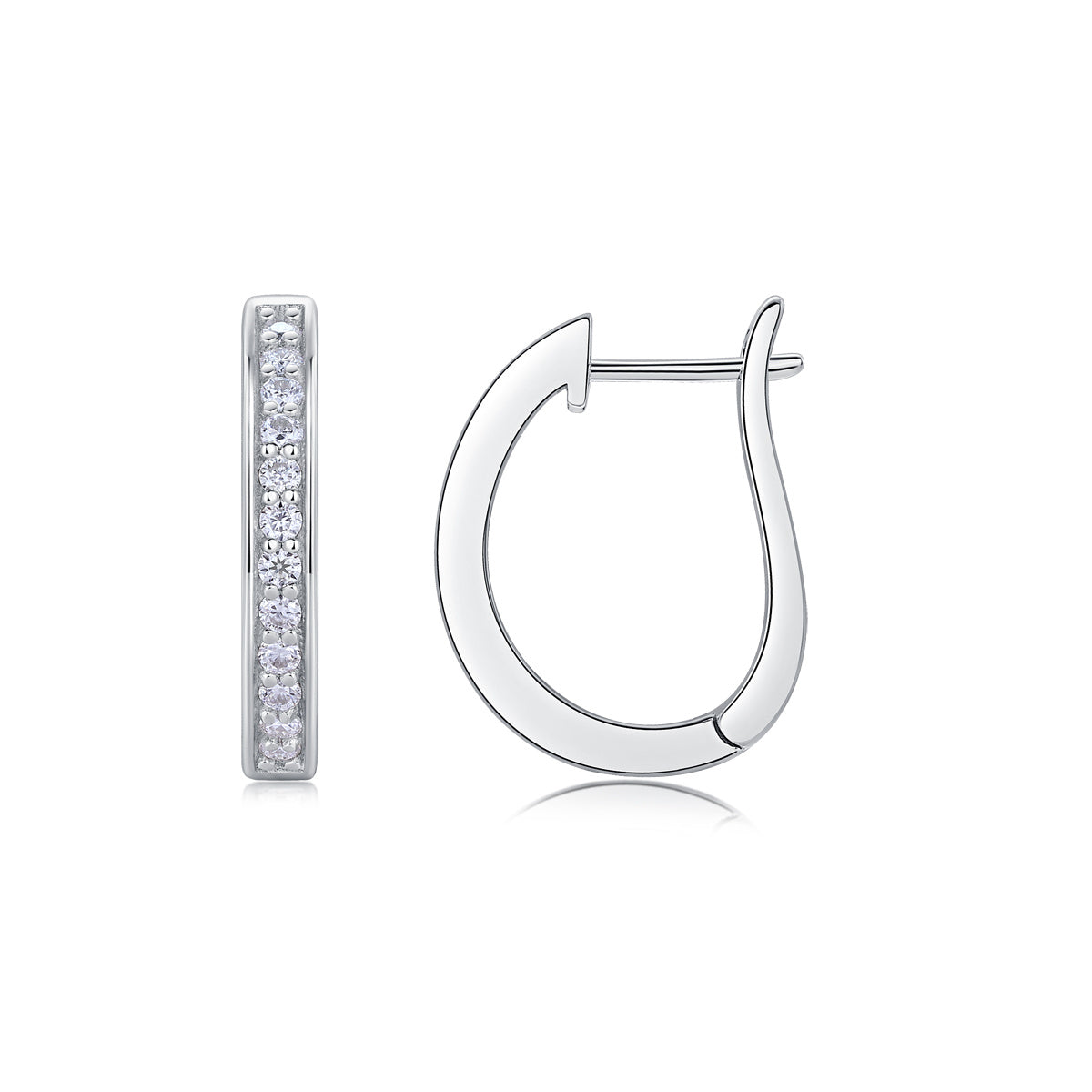 Morning Dew - Fashionable And Luxurious Diamond Jewelry Set With Moissanite S925 Sterling Silver And Platinum-plated Stud Earrings Weloria