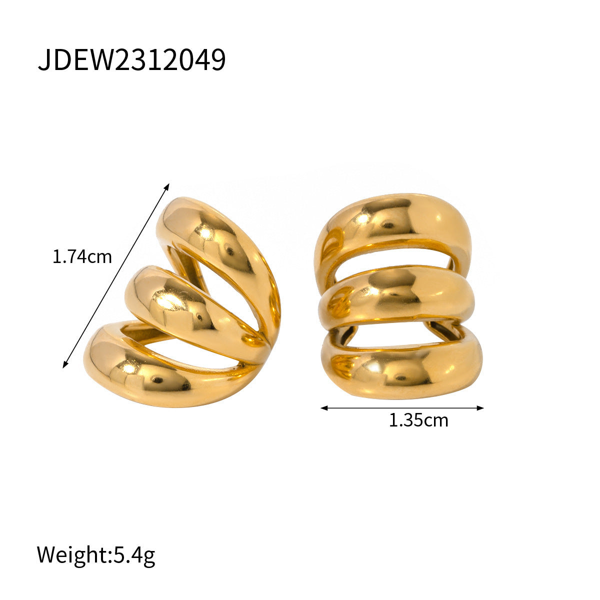 Women's Affordable Luxury Fashion Stainless Steel Studs Weloria