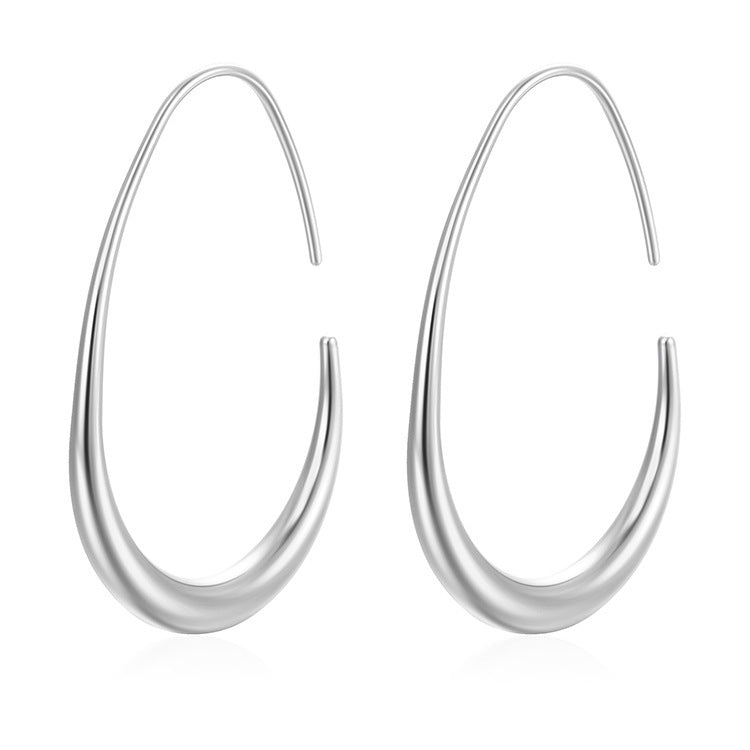 Fashion Egg Stainless Steel Ear Hanging Weloria