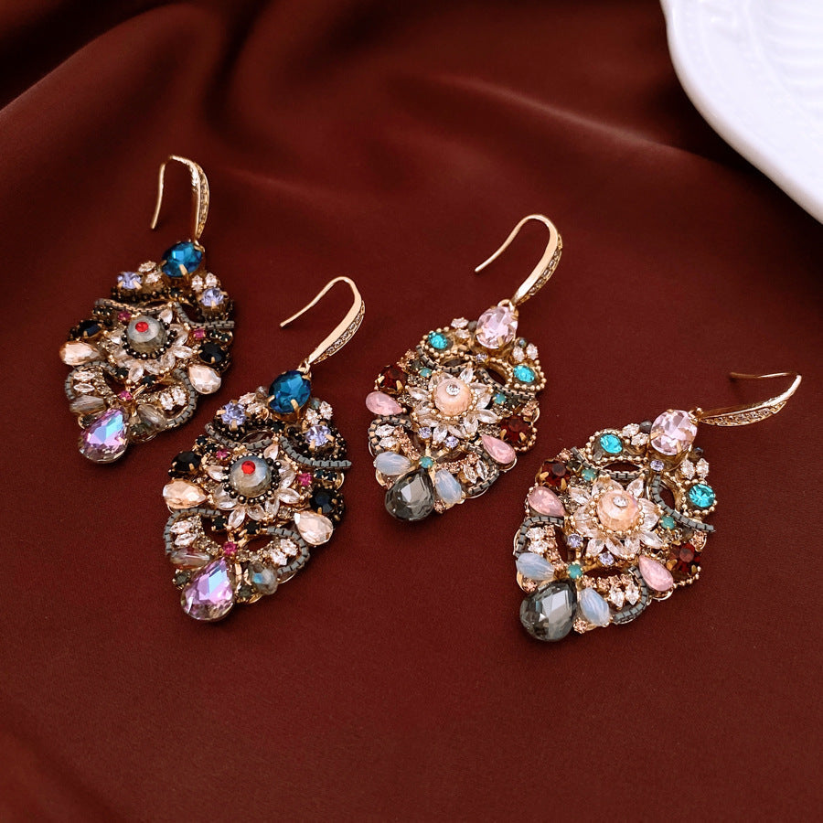 Female Retro Fashion Butterfly Waterdrop Heavy Industry Earrings Weloria