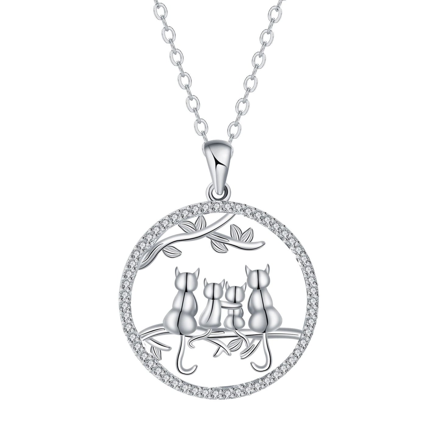 Four Kitten Necklace High Sense European And American Weloria