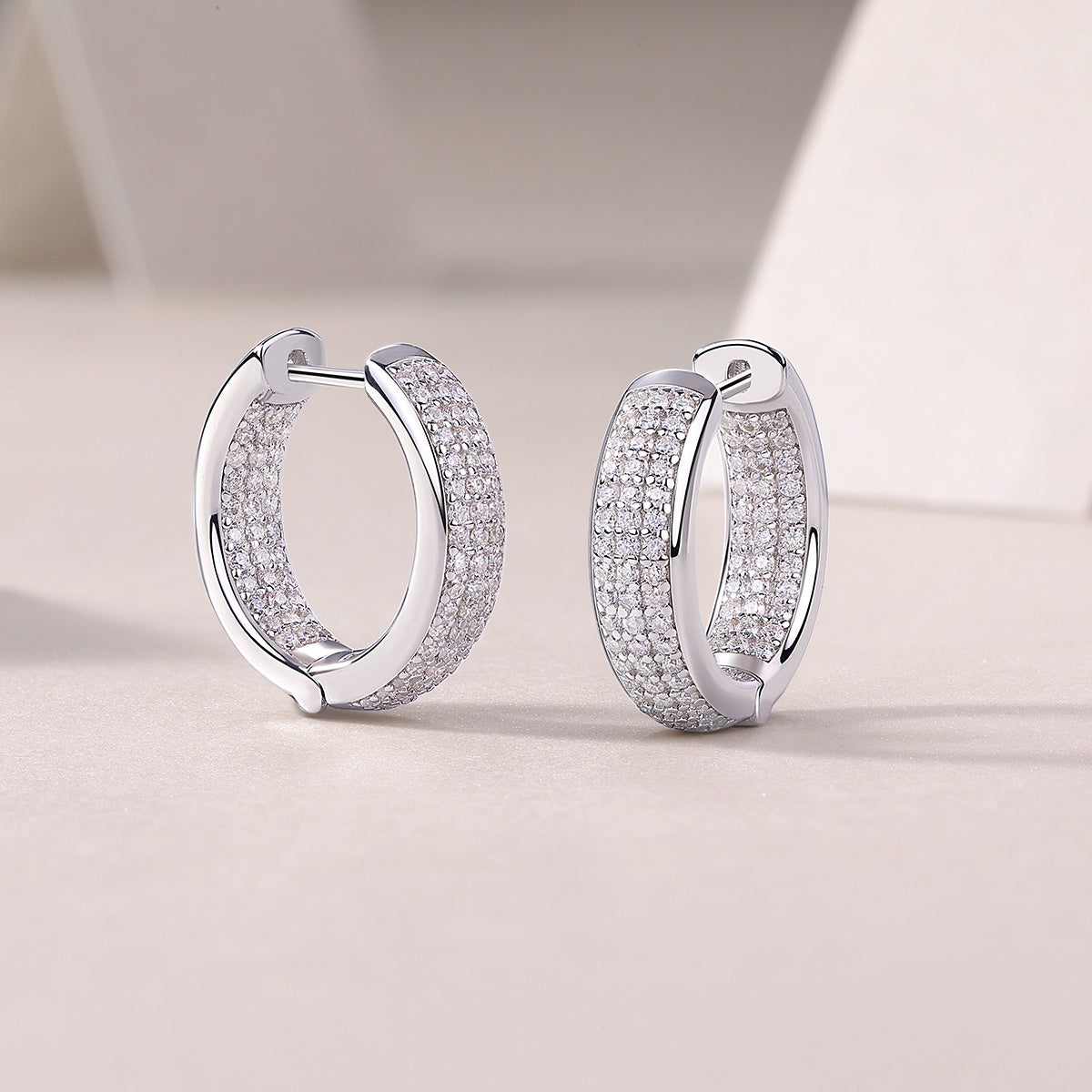 Years - Fashionable Earrings And Stud Jewelry Set With Moissanite S925 Sterling Silver And Platinum-plated Diamonds Weloria