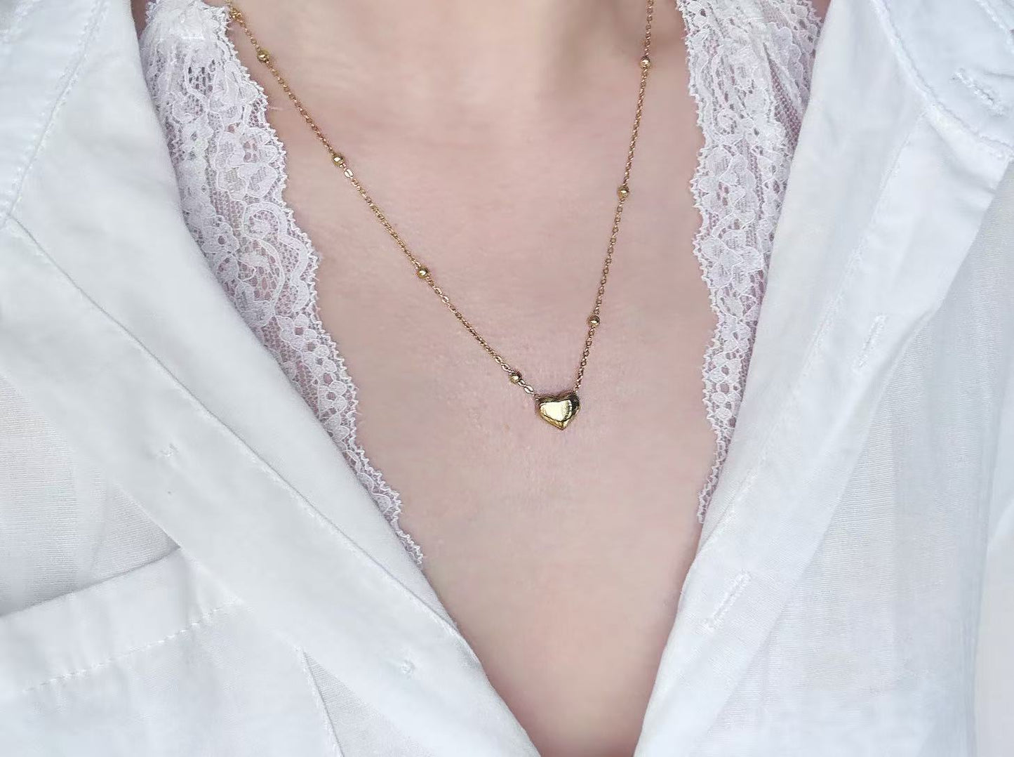 Love Titanium Steel Necklace Women's Fashion Simple Clavicle Weloria
