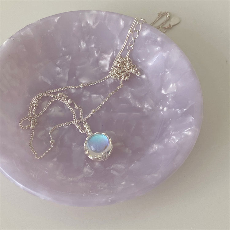 Ornamental Stone Necklace Female Partysu Temperamental Style Round Weloria