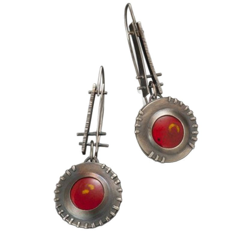 European And American Coralite Geometric Retro Personalized Earrings Weloria