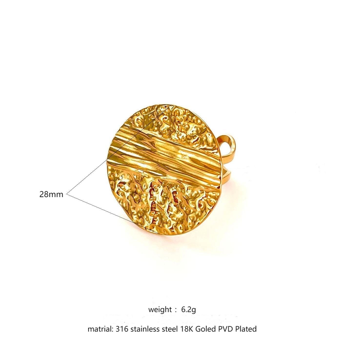 RETRO Geometric Irregular Opening Women's Ring Weloria