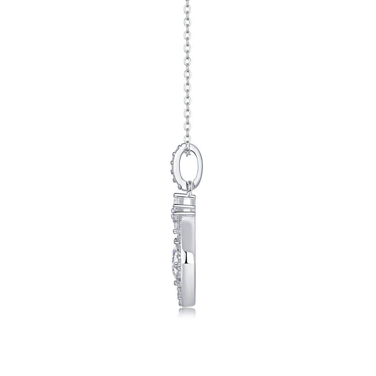 Starlight Heart-to-Heart - A Fashionable And Luxurious Diamond Jewelry Pendant Set With 1-carat Moissan Diamond S925 Sterling Silver And Platinum Plating Weloria