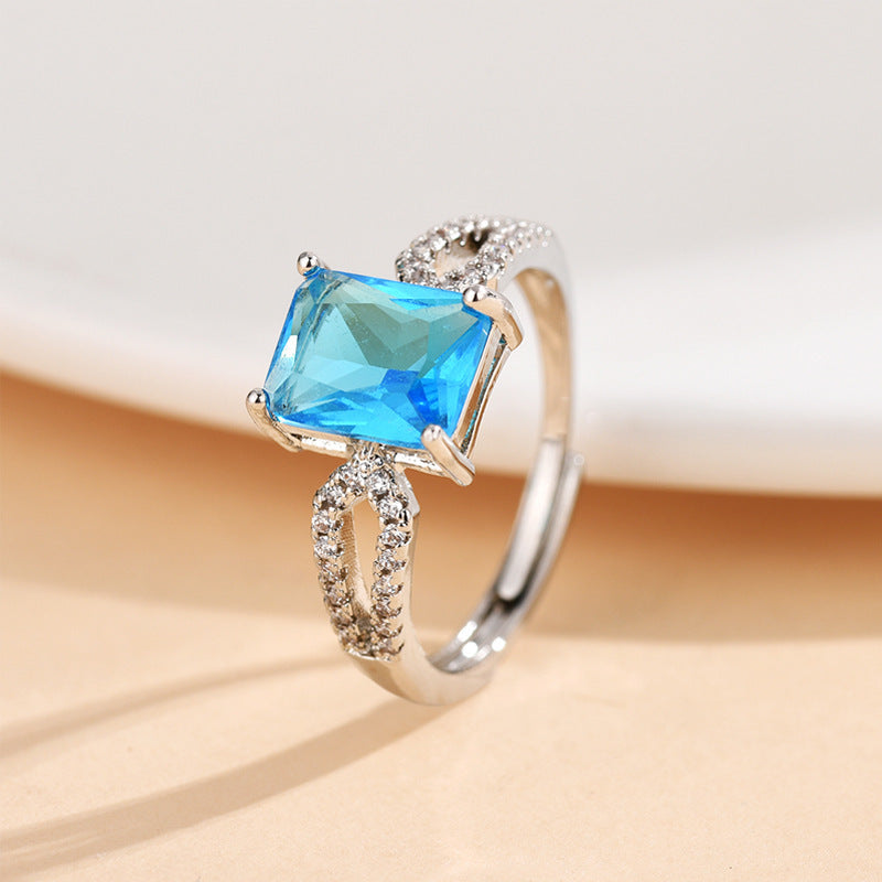 Niche High-grade Trendy Micro-inlaid Open Ring Weloria