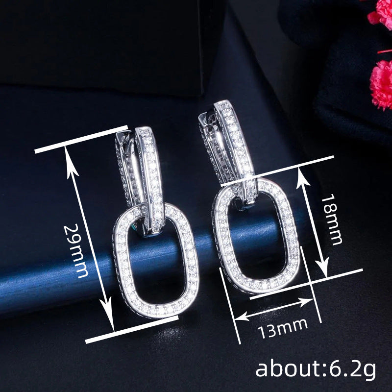 Design Sense Earrings Female Personality Buckle Weloria