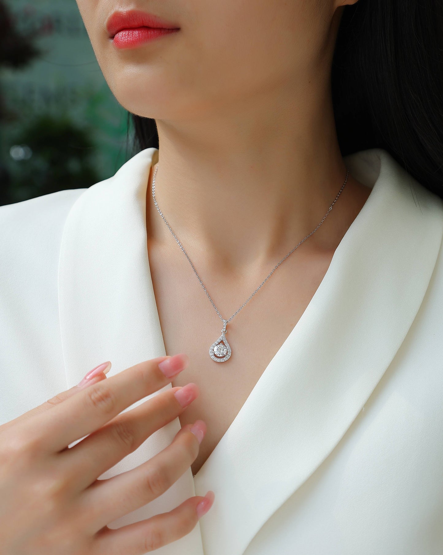 Heart Charm - A Fashionable And Luxurious Diamond Jewelry Piece Set With 1-carat Moissan Diamond S925 Sterling Silver And Platinum-plated Pendant Weloria