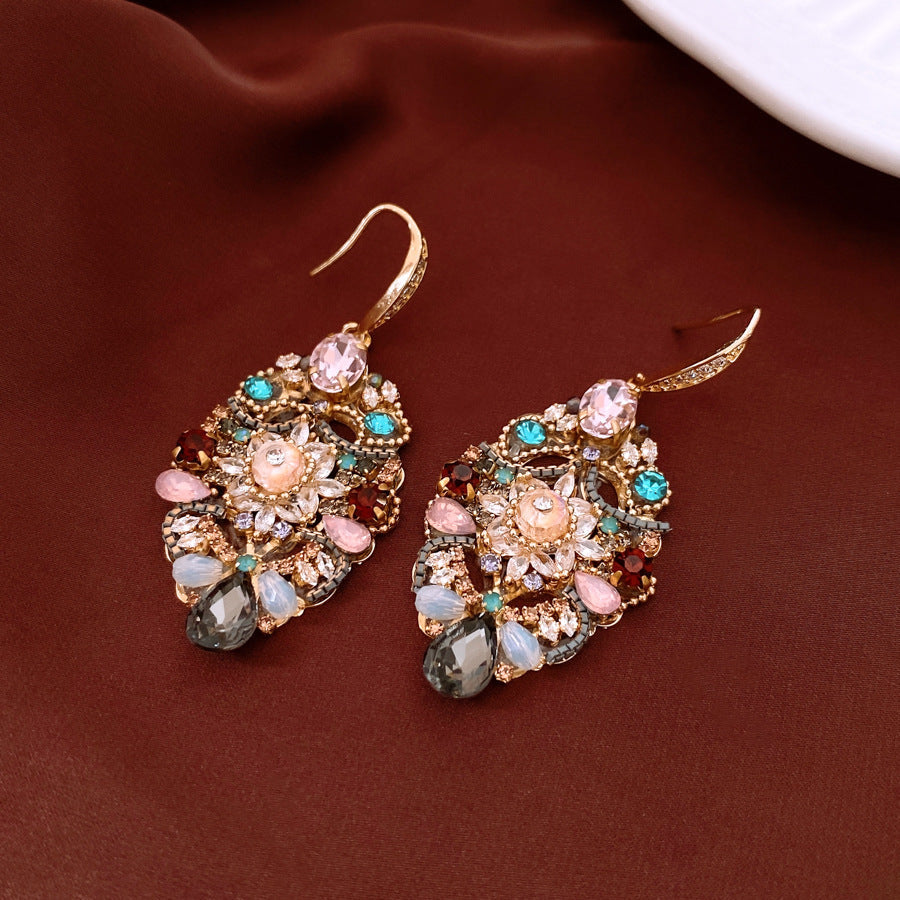 Female Retro Fashion Butterfly Waterdrop Heavy Industry Earrings Weloria