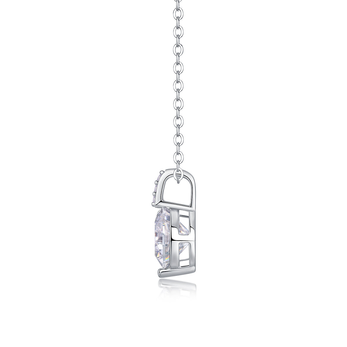 A Lifetime Of Brilliance - A Fashionable And Luxurious Diamond Jewelry Pendant Set With 2-carat Moissanite S925 Sterling Silver And Platinum Plating Weloria