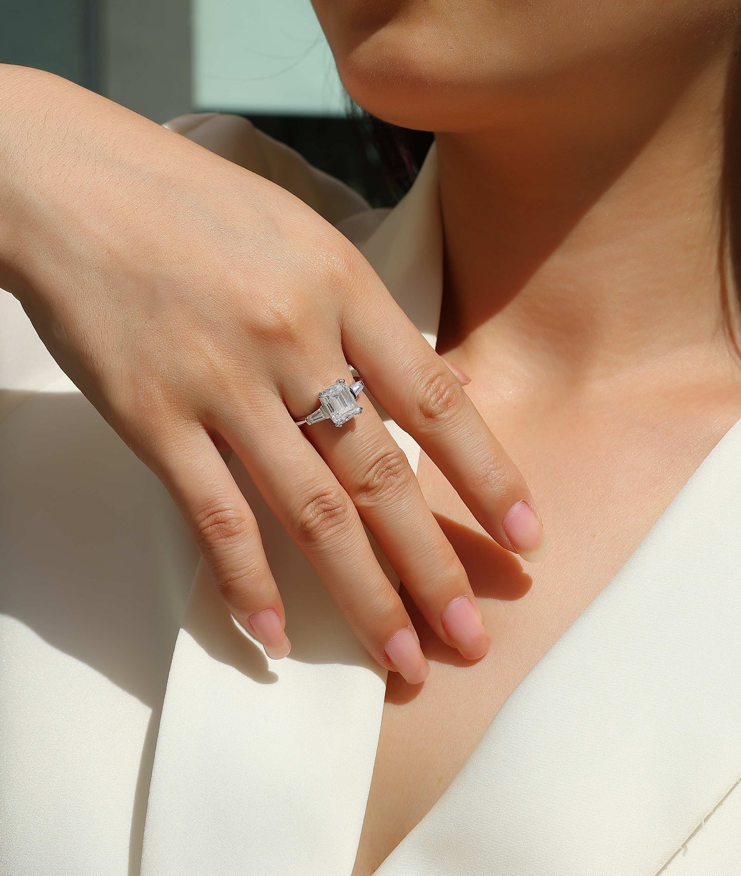 Starry Sky Mirror - A Fashionable Diamond Jewelry Piece Set With Moissanite S925 Sterling Silver And Platinum Diamond Ring Weloria