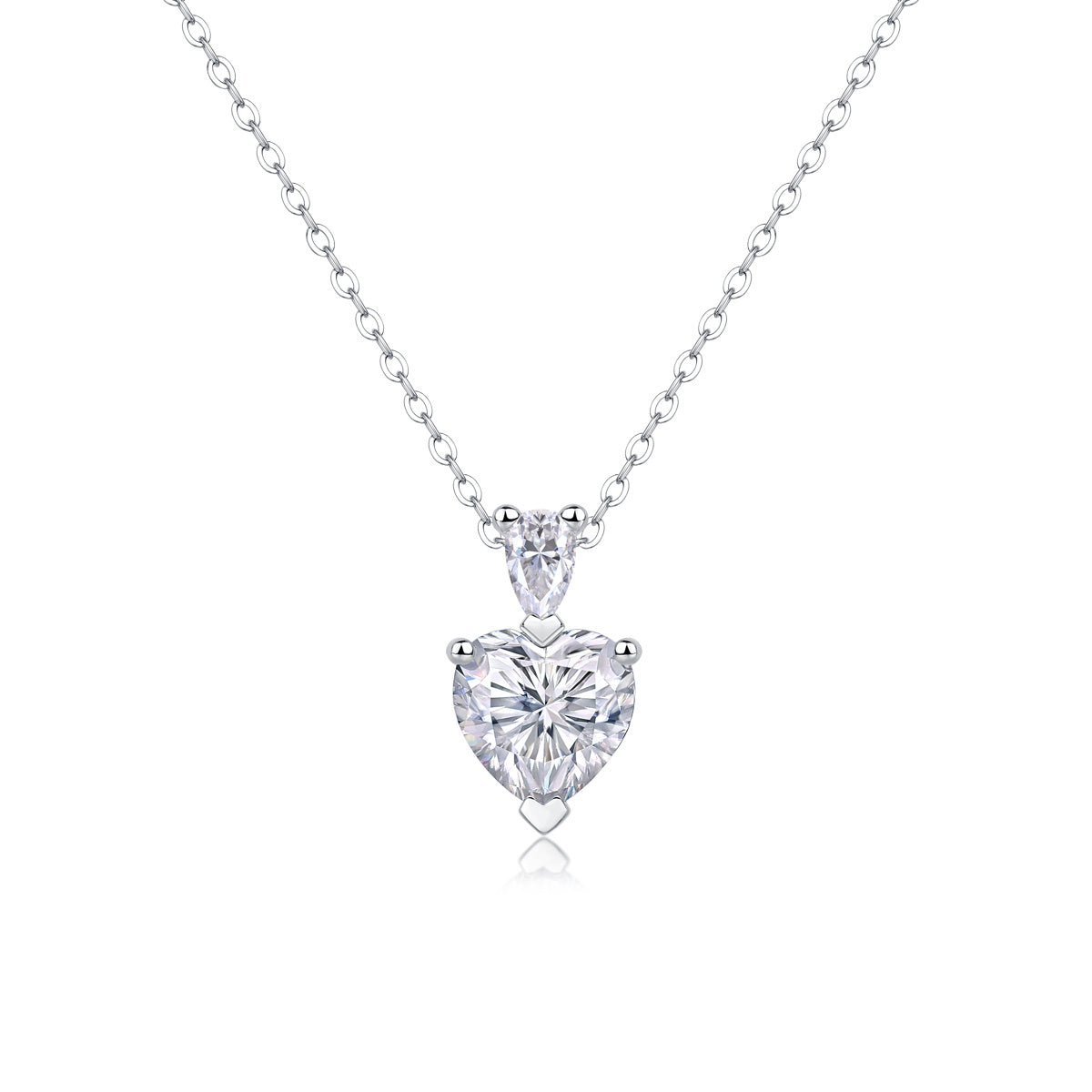 The Beloved Of The Heart - A Fashionable And Luxurious Diamond Jewelry Pendant Set With Moissanite S925 Sterling Silver And Platinum Plating Weloria