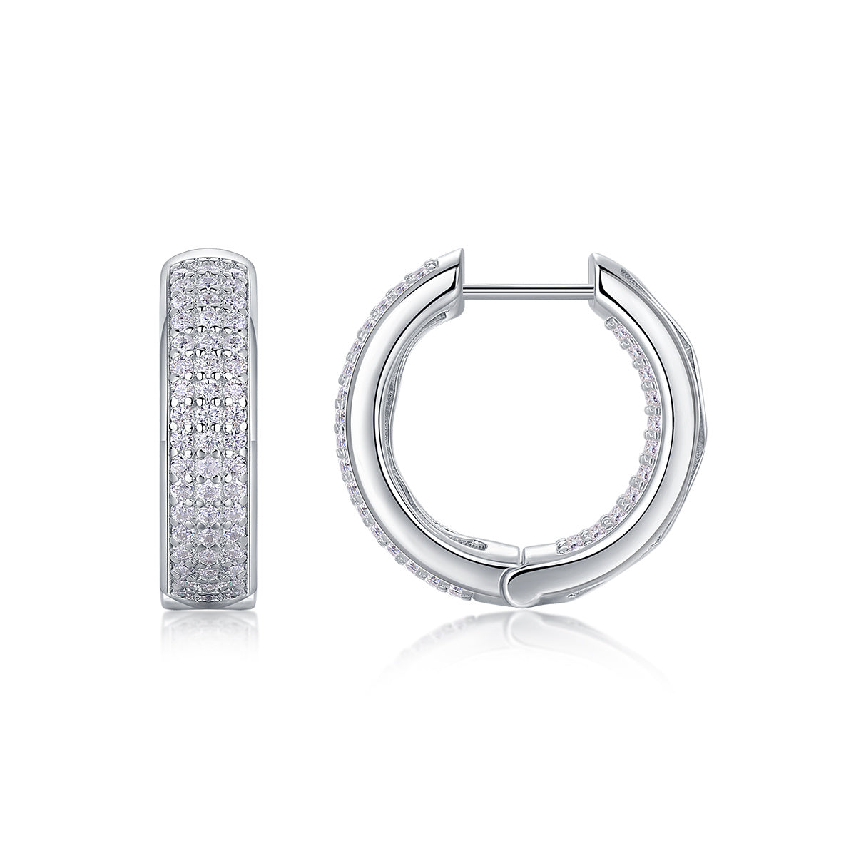 Years - Fashionable Earrings And Stud Jewelry Set With Moissanite S925 Sterling Silver And Platinum-plated Diamonds Weloria